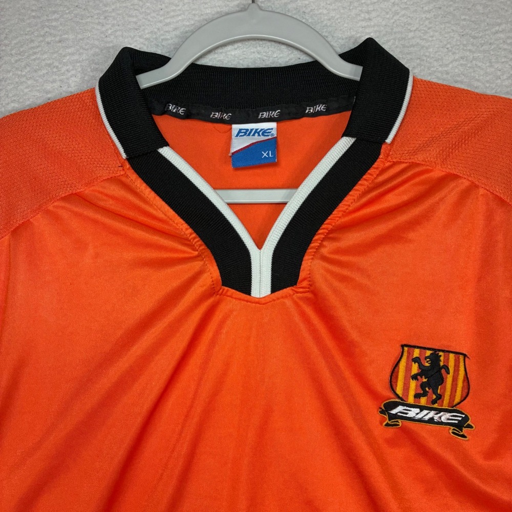 Vintage Bike Netherlands Soccer Jersey Men XL Orange Holland Dutch 90s Made USA